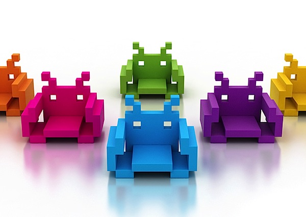 space invader chairs